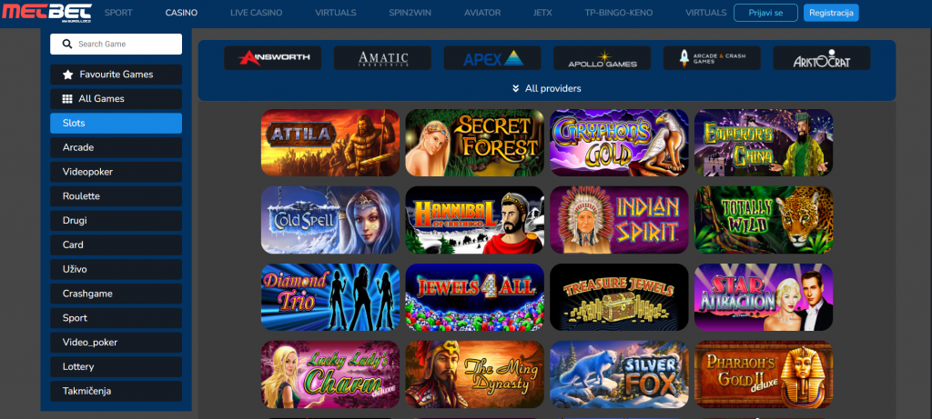 MetBet Slot games